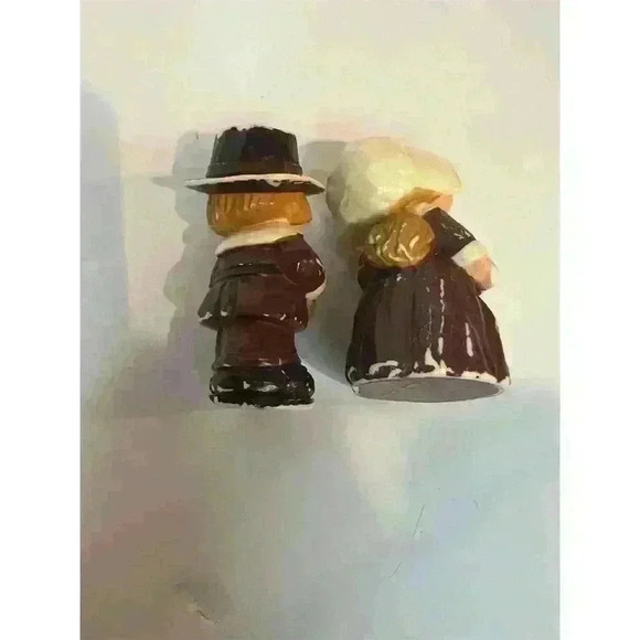 Vintage Hallmark Merry Miniatures Thanksgiving Figurine Set 1970s - Picture 6 of 12